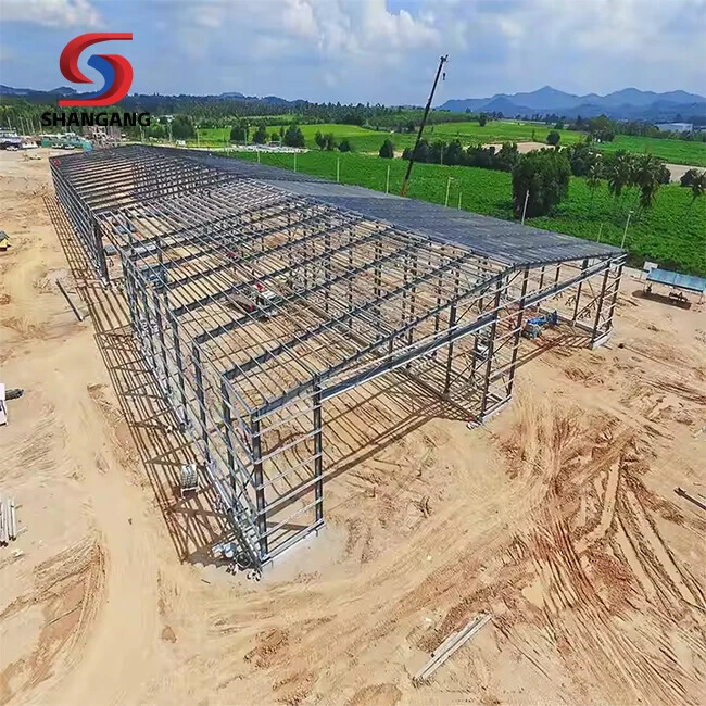 Light Metal Building Construction Gable Frame Prefabricated industrial Steel Structure Low CostWarehouse Factory Design