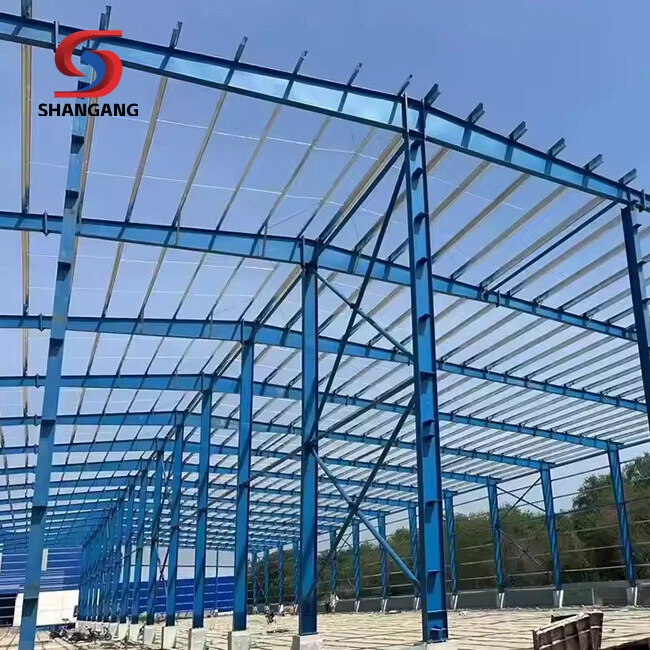 Light Metal Building Construction Gable Frame Prefabricated industrial Steel Structure Low CostWarehouse Factory Design