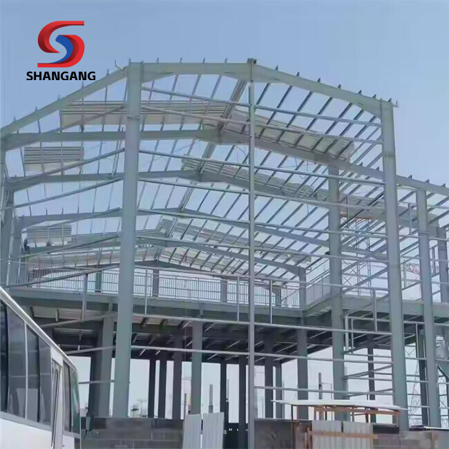 Light Metal Building Construction Gable Frame Prefabricated industrial Steel Structure Low CostWarehouse Factory Design