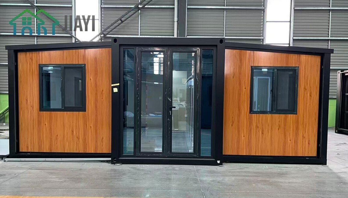 Modern Wood Grain Color 20FT Modular Expandable Foldable House Villa CE Approved