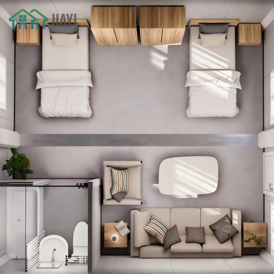 Portable Camping House Flat Pack Container Temporary Accommodation House