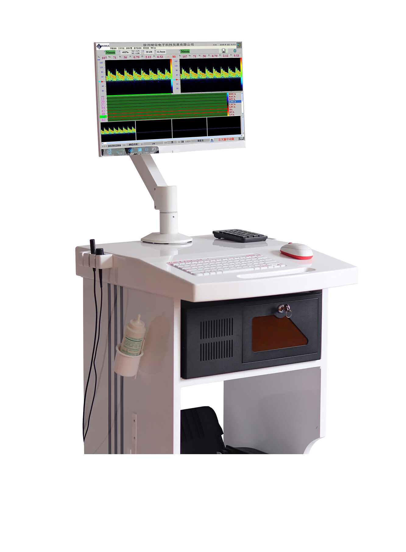 Ultrasound transcranial Doppler blood flow analyzer