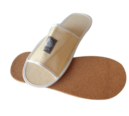 Eco-friendlyopen toe spa bamboo straw material home slippers, biodegradable zori slippers bamboo sandals