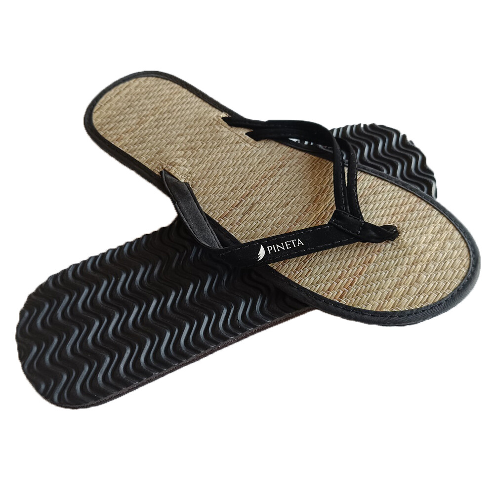 Wholesale open toe spa bamboo straw material home slippers, biodegradable  bamboo flip flop 