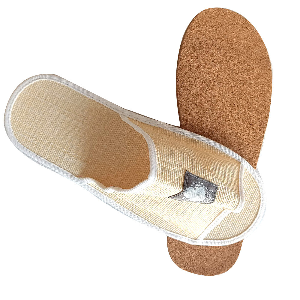 Eco-friendlyopen toe spa bamboo straw material home slippers, biodegradable zori slippers bamboo sandals