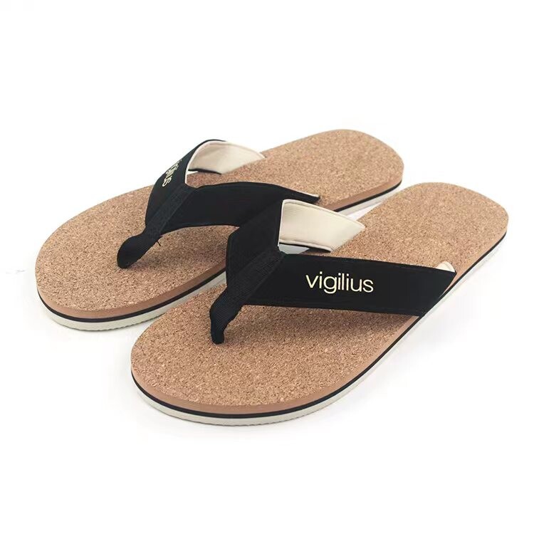 Eco-friendly hotel slippers flip flop cork sole 11inch 12inch 