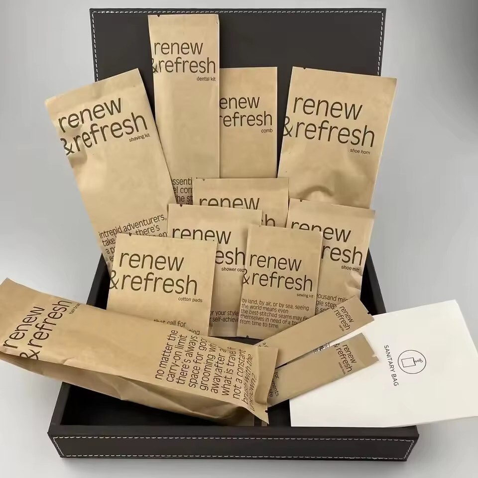Wholesale hotel soap kraft paper hotel eco-friendly amenities, disposable items for hotel hospitality