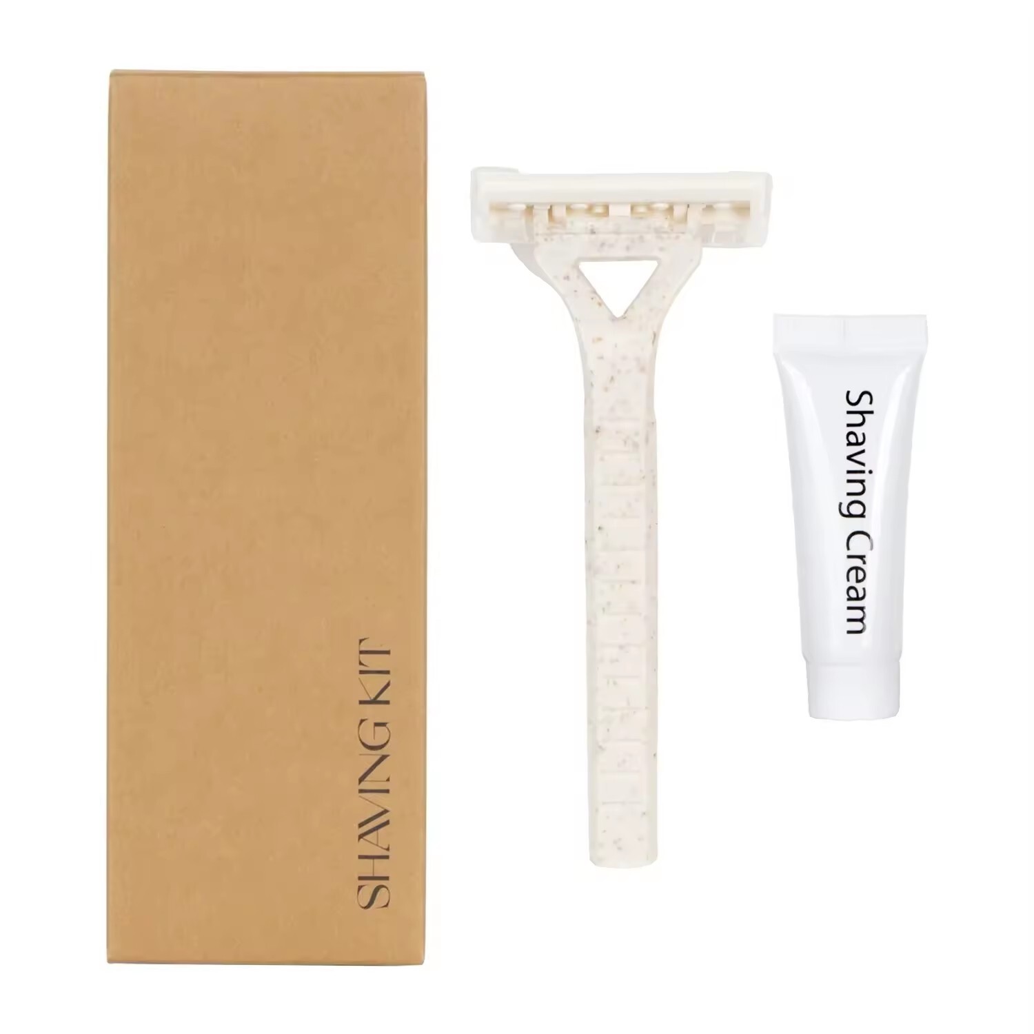 Biodegradable  friendly Customized Wholesale Hotel Supplies and Hotel Amenities Disposable Amenity Set Corn starch 