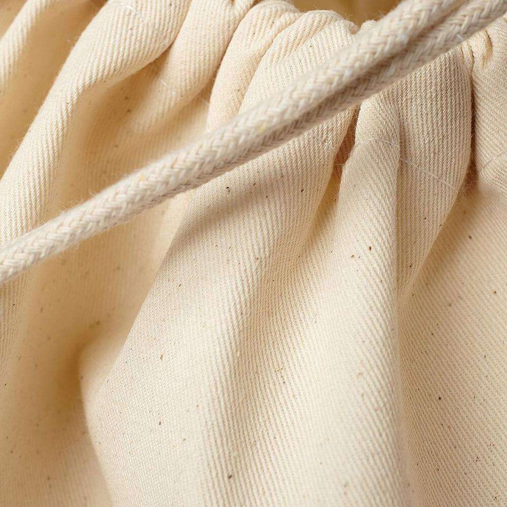 custom Extra Large Portable Natural eco Cotton Canvas Cloth Fabric Hotels Drawstring big Laundry Bag