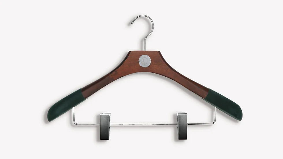 Factory solid wood hangers for women's and children's clothing non slip wooden hangers natural wood color