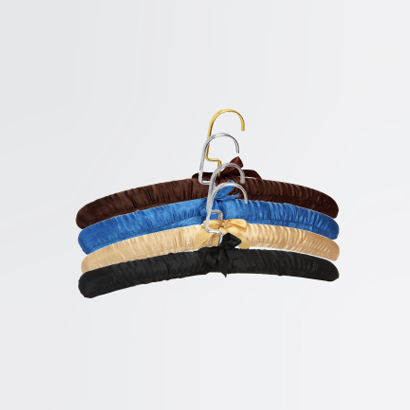 Luxury Gold Hook Pink Padded Hangers Wedding Dress Hanger Fabric/Stain Hanger