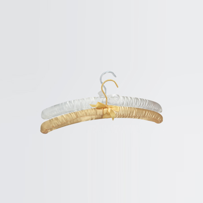 Luxury Gold Hook Pink Padded Hangers Wedding Dress Hanger Fabric/Stain Hanger