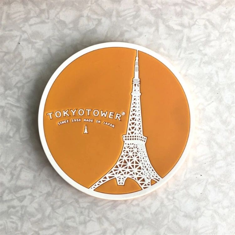 Custom Printed Logo Promotional round Silicone Coaster For Drink Cup Mat set Soft PVC Rubber Coaster Bar Beer Custom Coaster