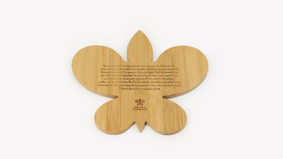 Eco-friendly wooden hotel guest room items 