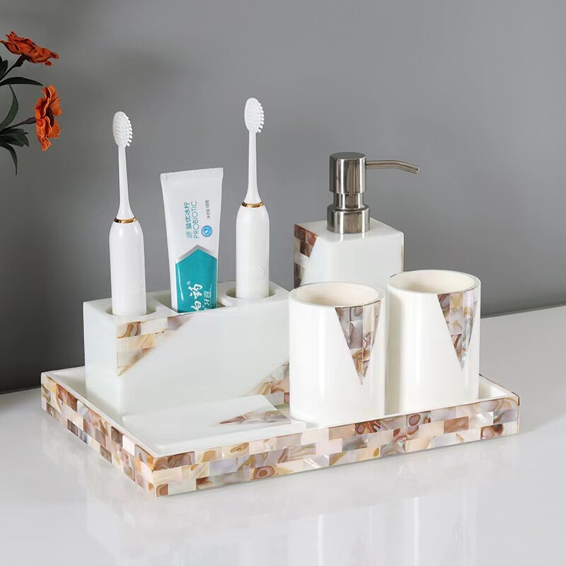 Luxury hotel bathroom wooden tissue box holder