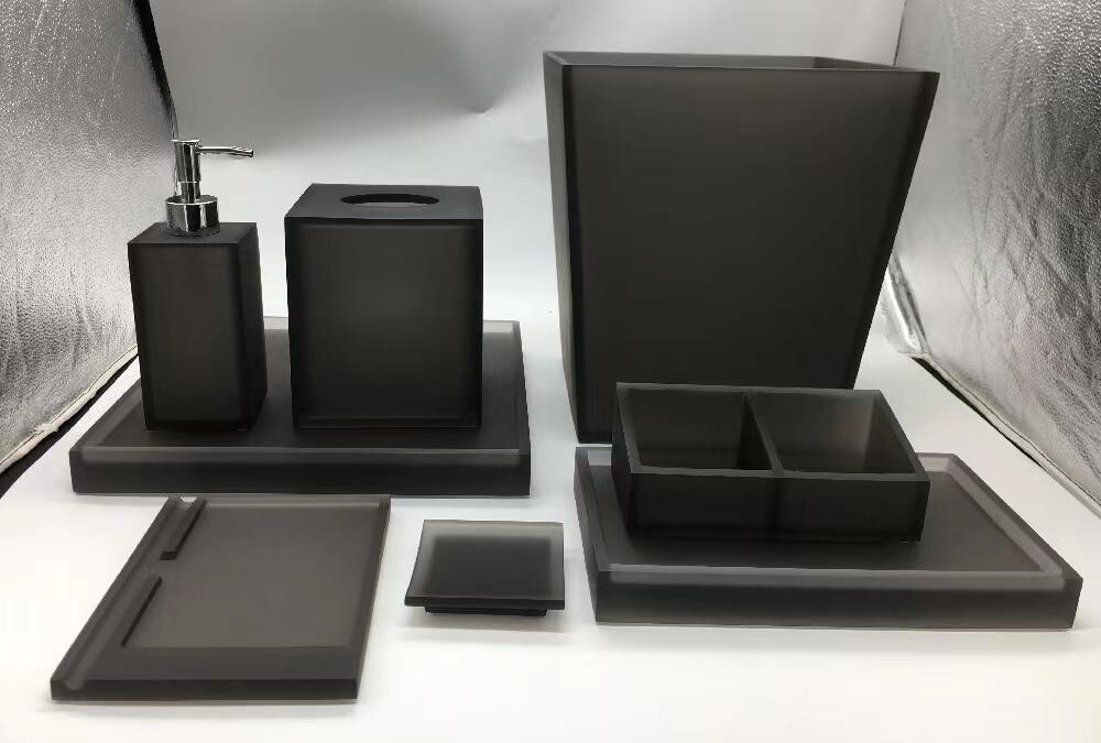 Luxury hotel bathroom wooden tissue box holder