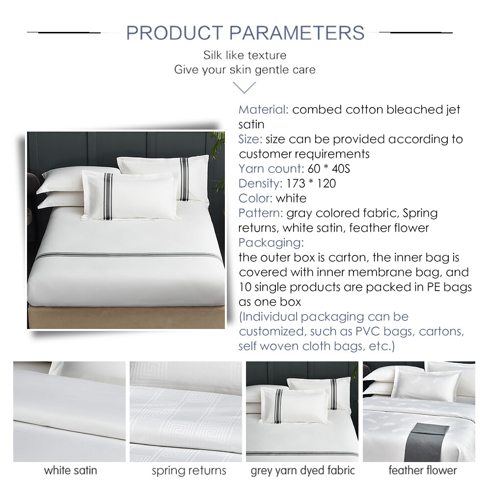 OEM Factory Wholesale Collection Hotel 100% Cotton  Fitted Bed Sheet Bed Linen for Home and Hotel Bedding