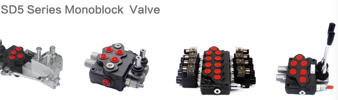 SD5 Series Hydraulic Valve,SD5 Monoblock Control Valve,11.8 GPM Flow Multi-way Valve