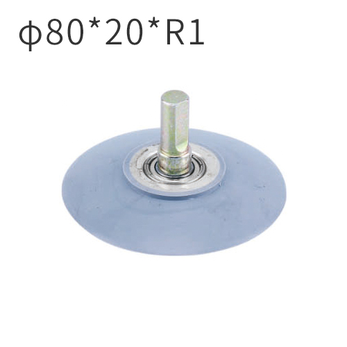 Mingde machinery manufacturing 80*20*R1MM Imported Silicone Wheels with Pins for profile wrapping machine