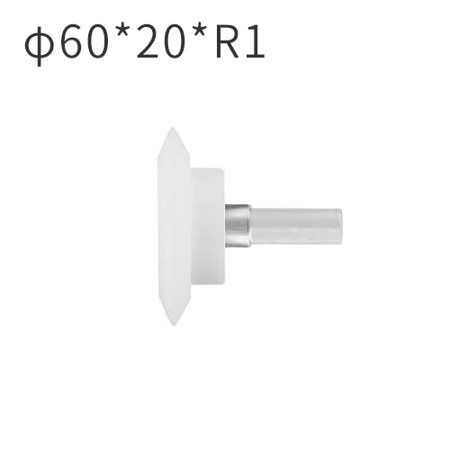 Mingde machinery manufacturing 60*20*R1MM Nylon Press Wheel with Pin for profile wrapping machine