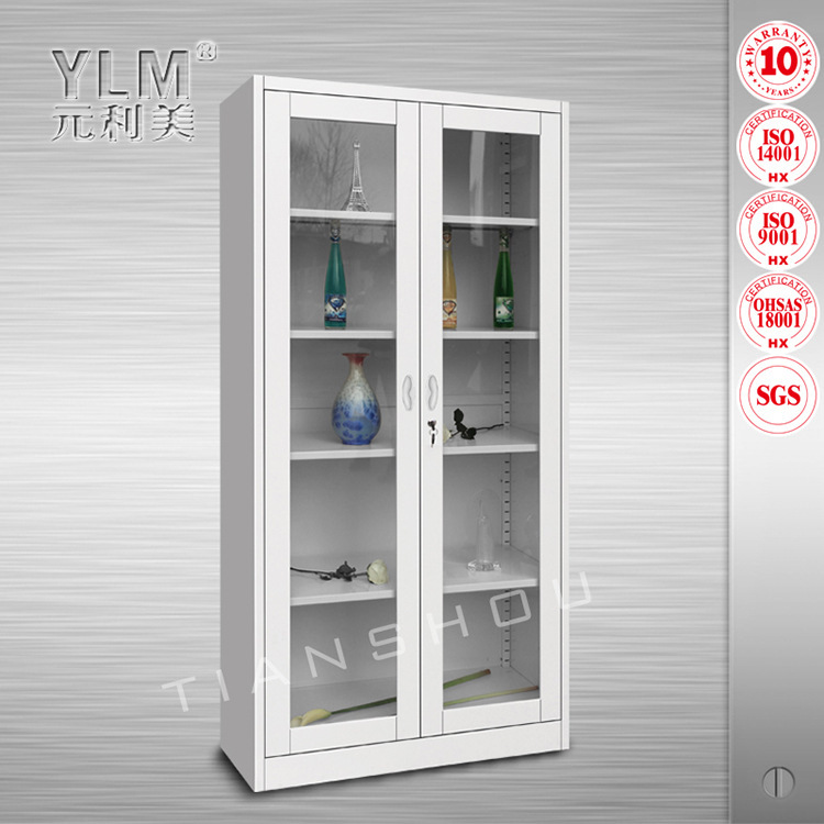 Open glass cabinet