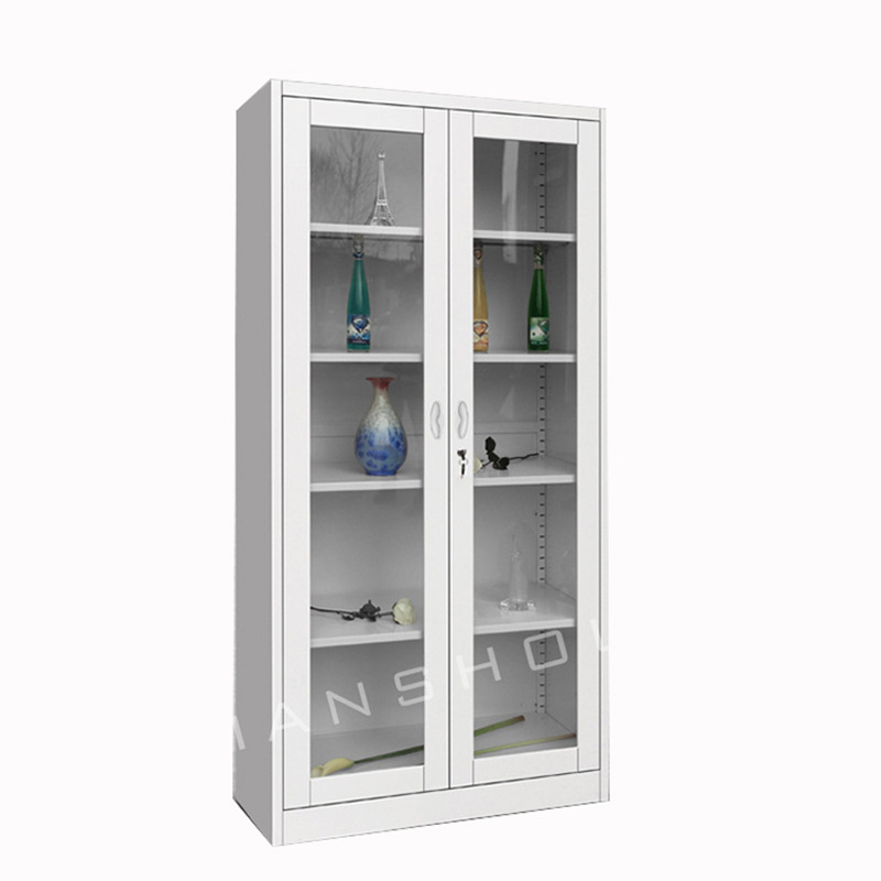 Open glass cabinet
