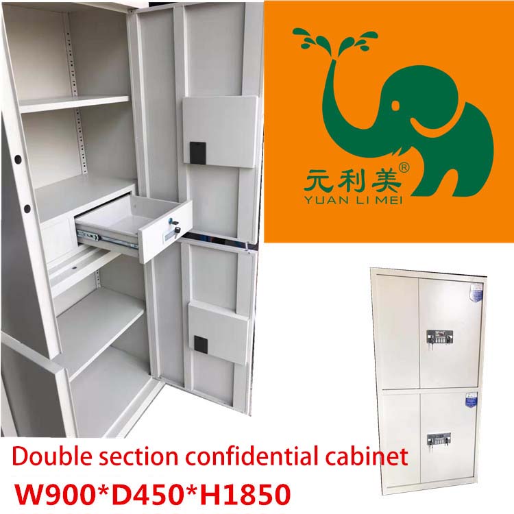 Fingerprint authentication intelligent electronic Combination lock double file cabinet