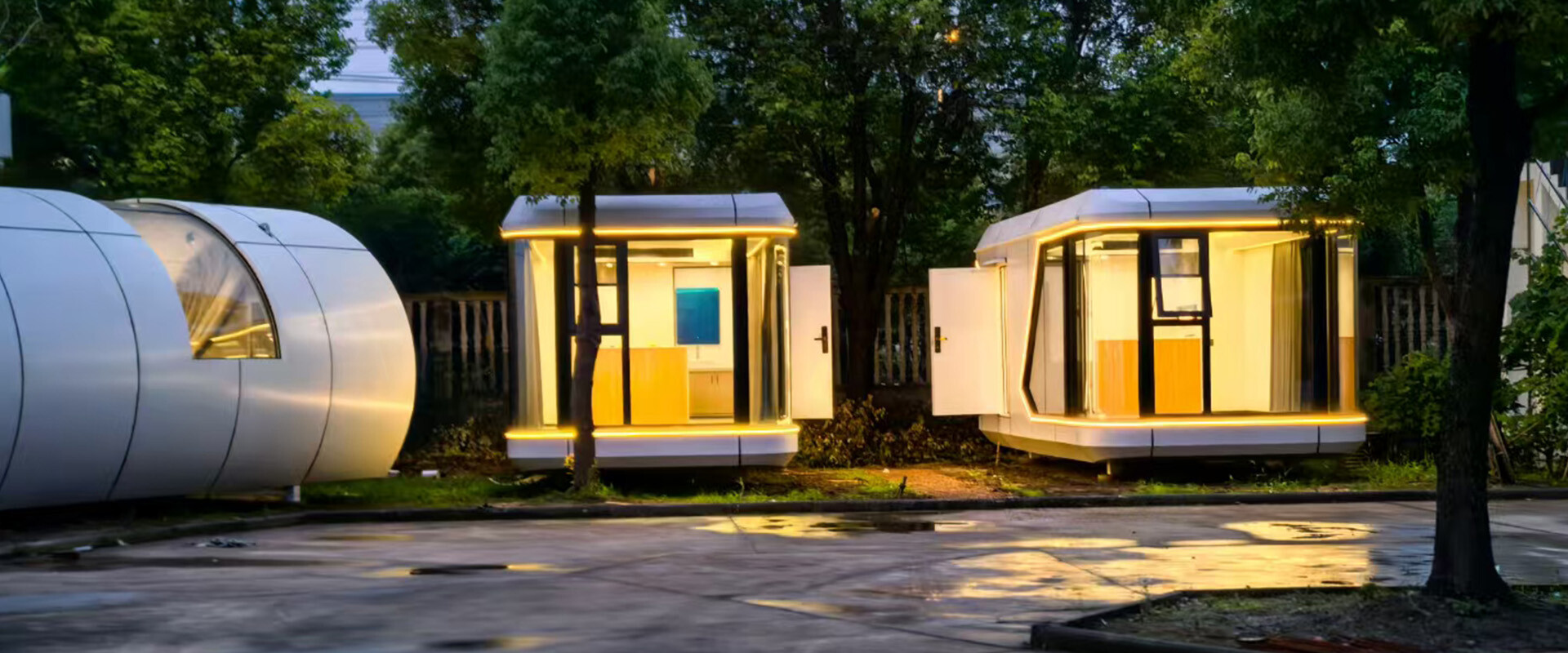 SUNINN V5 capsule houses BOX9 cabins T6 cabins landed in client's resort