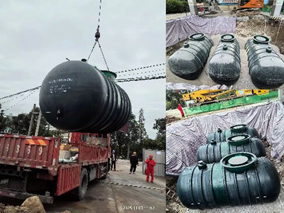 Cobertura en el lugar: Tanques de almacenamiento de doble capa OKet A&Z 3DFF instalados en una gasolinera de PetroChina Cobertura en el lugar: Tanques de almacenamiento de doble capa OKet A&Z 3DFF instalados en una gasolinera de PetroChina