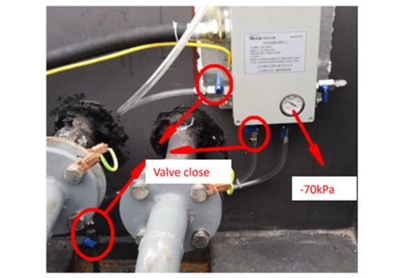 VTLS-1 Méthode de revêtement intérieur Réservoir à double paroi Capteur de détection de fuites par pression négative sous vide