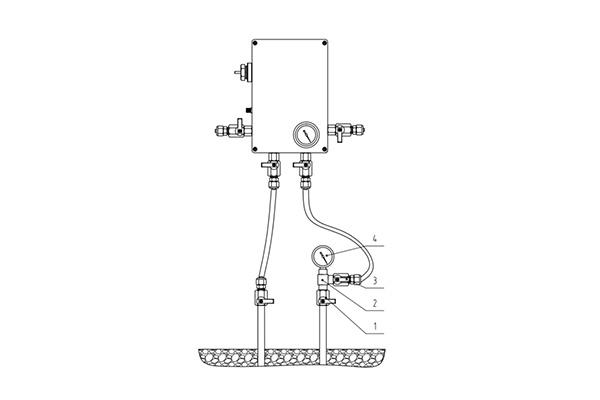 VTLS-1 Méthode de revêtement intérieur Réservoir à double paroi Capteur de détection de fuites par pression négative sous vide
