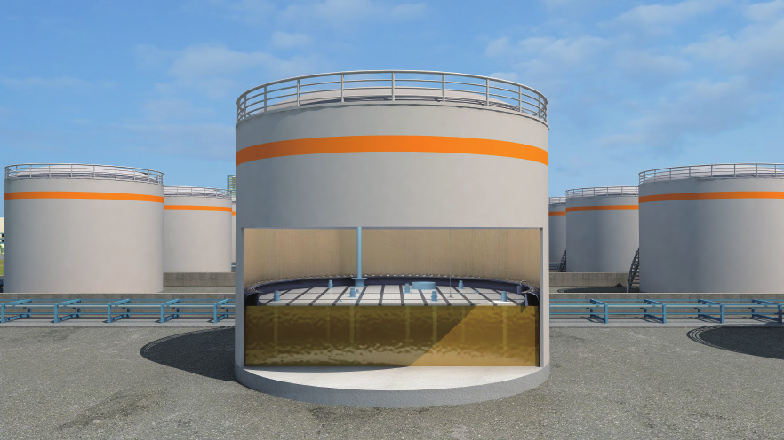 Vap-O-Loc سقف عائم مركب بالكامل