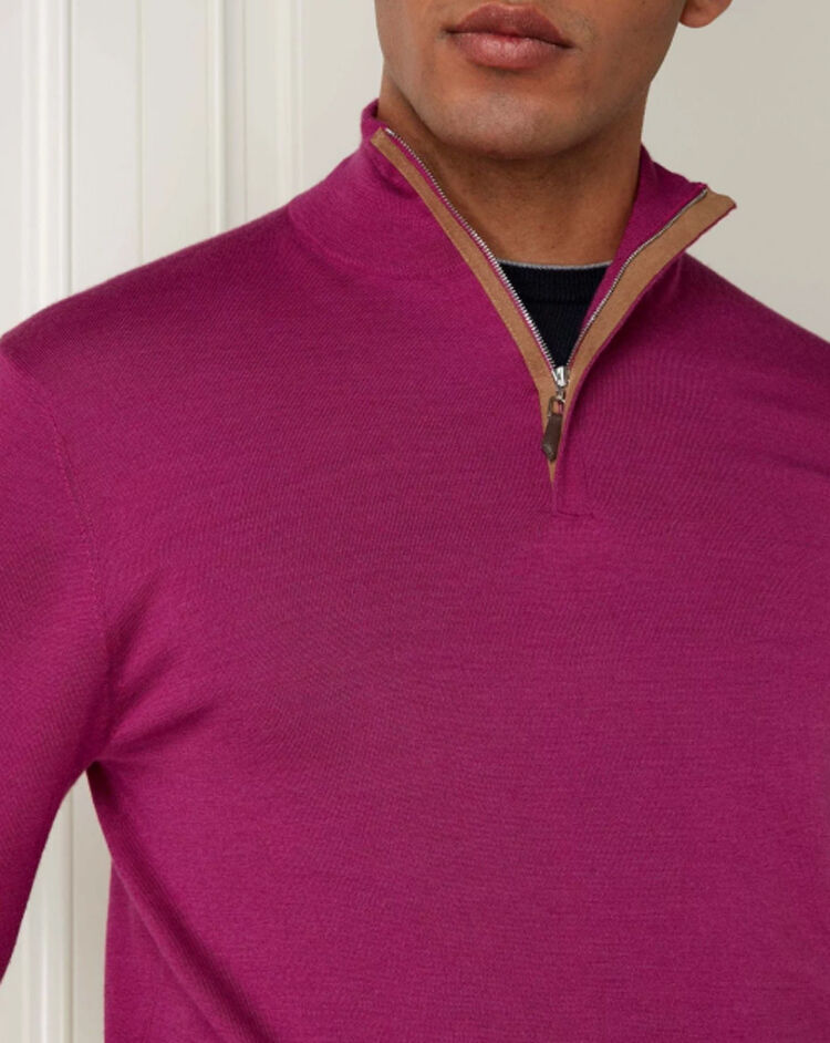 Fashion Custom Cashmere/Merino Wool/Cotton Knit High Turtle Neck Polo Sweater Plus Size Men's Thick Sweater with Zipper