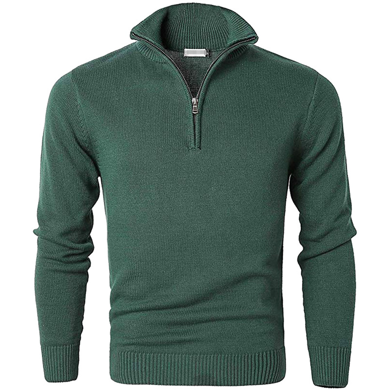 Wholesale Mens Thermal Cotton High Neck Sweaters Cable Knit Sweaters for Men