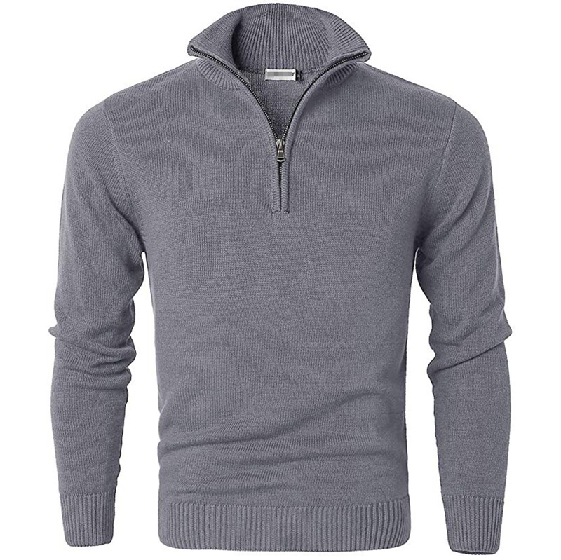Wholesale Mens Thermal Cotton High Neck Sweaters Cable Knit Sweaters for Men