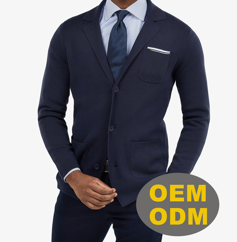  OEM/ODM Cardigan Sweater Outdoor Knit Cotton Jasket Custom Logo Winter Plus Size Men's Casual Sweater Jackets