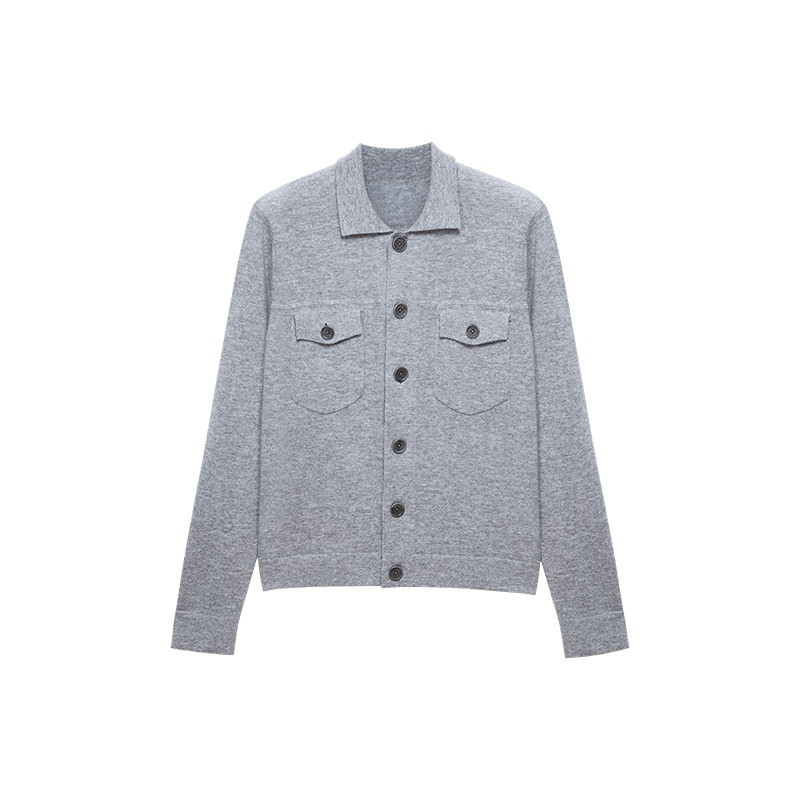 Wholesale Casual Knit Cotton Cardigan Design Men's Sweaters with Buttons