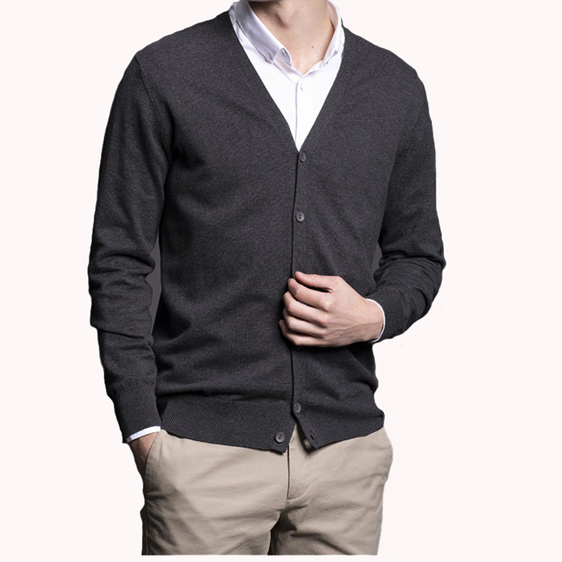Wholesale 2024 Autumn Casual Plus Size 100% Cotton Cardigan Mens Sweaters