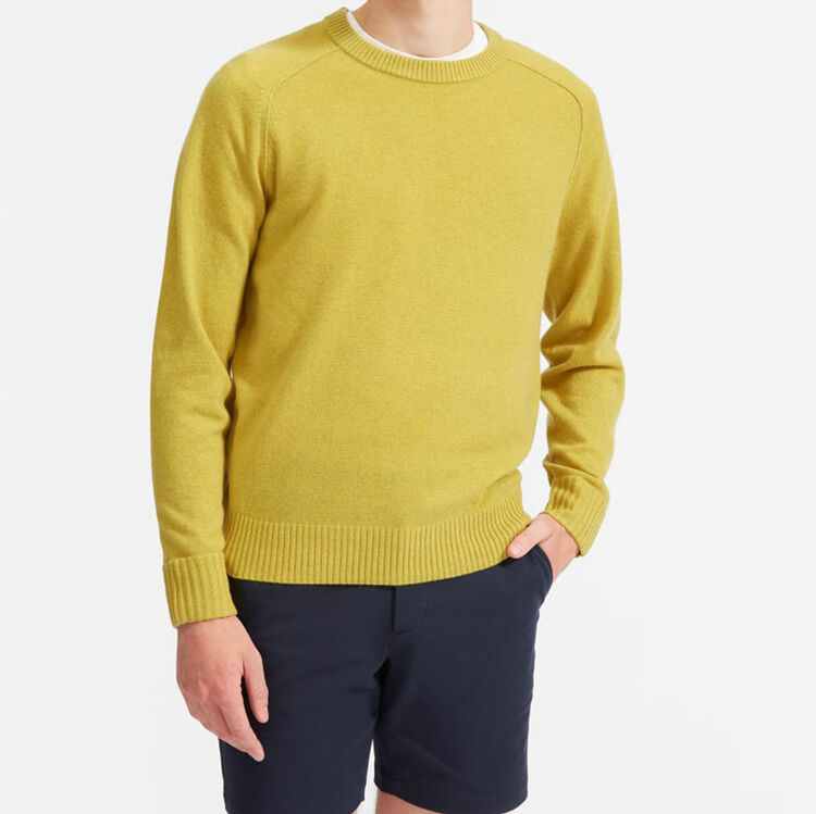 Low Price Wholesale Plain Color Mens Pullover Cotton Sweaters Custom Knitting Men's Cotton Long Sleeve Sweaters