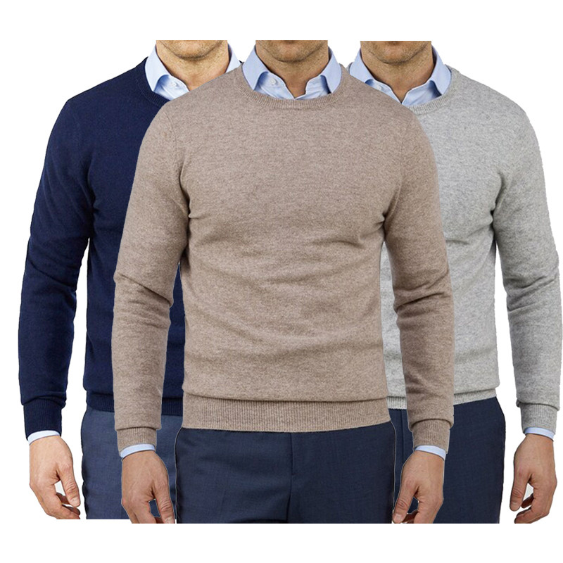 Custom Fashion Men Crewneck Sweater Slim Fit Sweaters for Men