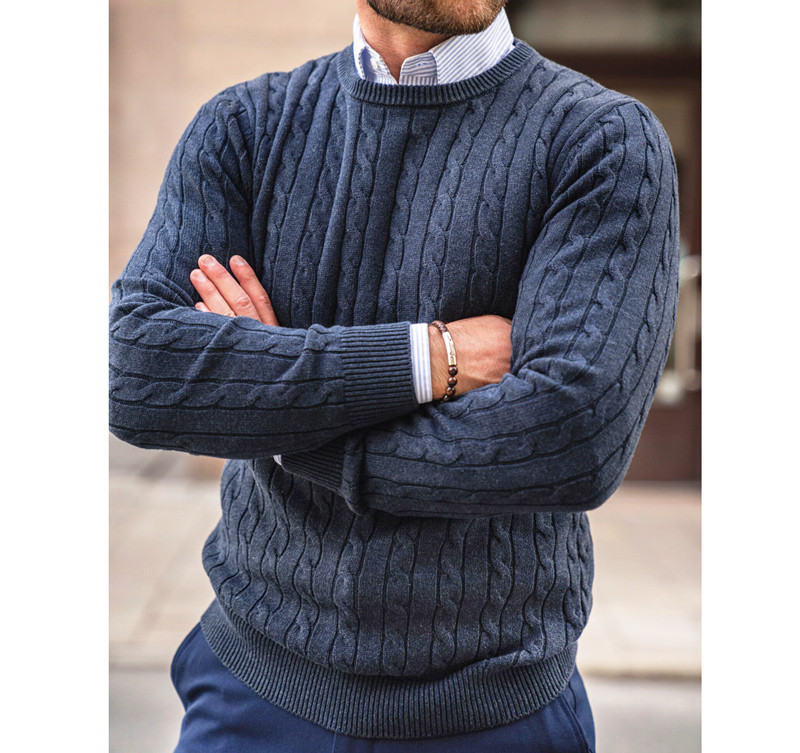 OEM New Men Designer Sweater Dress Winter Plus Size Knit Cotton Men's Casual Sweaters for Wholesale