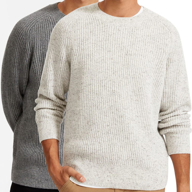 Chinese Factory Latest Design Men's Jacquard Autumn&Winter Knitwear Custom Logo 100% Cotton Pullover Knit Men's Sweaters