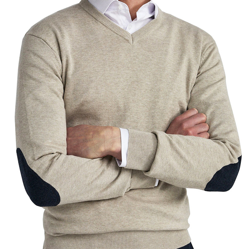 2024 New Design Solid Color V-neck Casual Sweater Custom Men's Winter Knitted Plus Size Cotton Sweater 2024 New Design Solid Color V-neck Casual Sweater Custom Men's Winter Knitted Plus Size Cotton Sweater