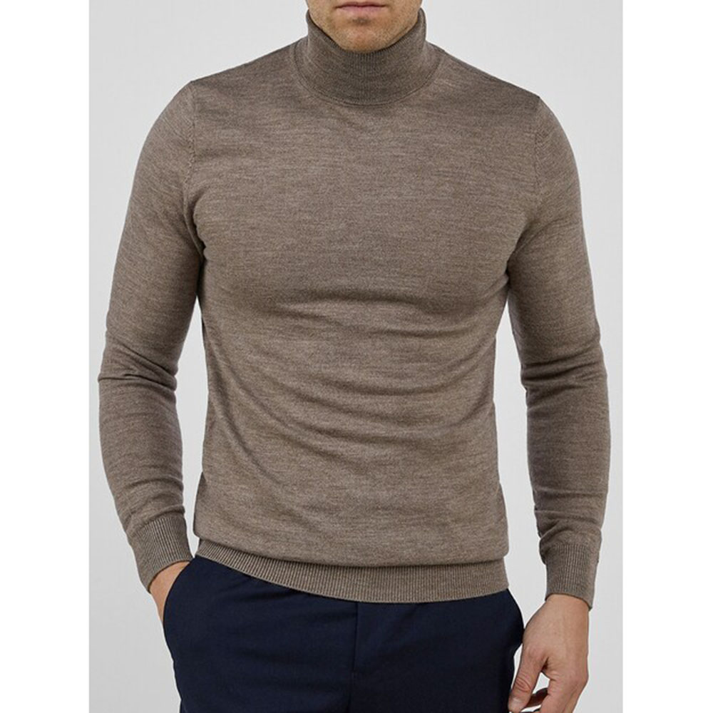 Fashion turtleneck warm cashmere sweater for men knit sweater