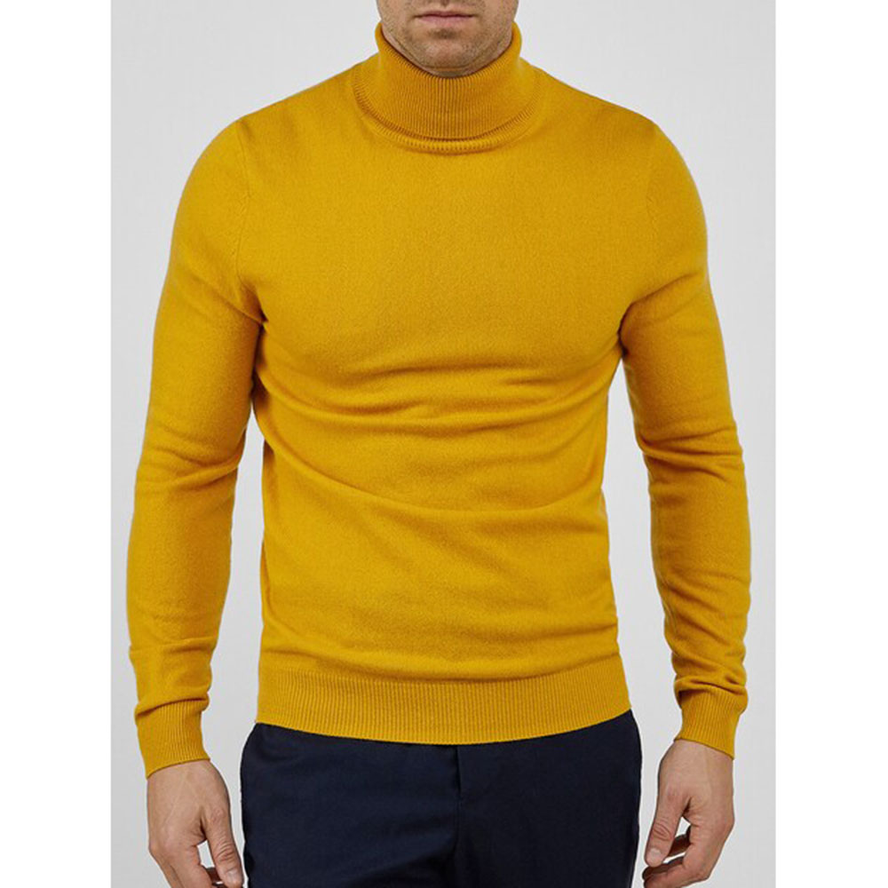 Fashion turtleneck warm cashmere sweater for men knit sweater
