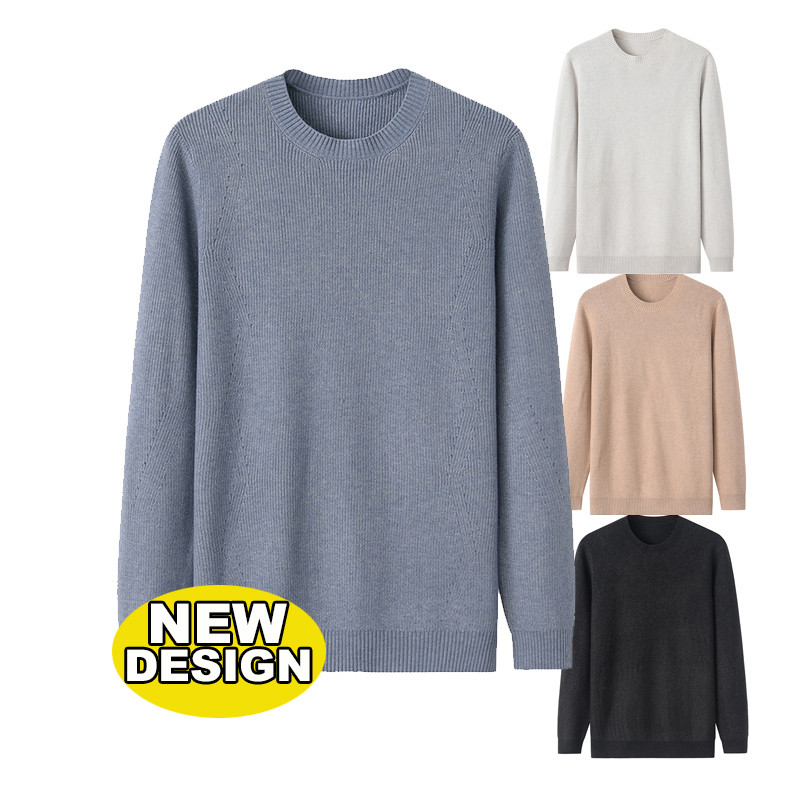 Chinese Factory Custom Designer Sweater Dress Winter Knit Plus Size Men's Casual Pullover Cotton Sweaters for Wholesale