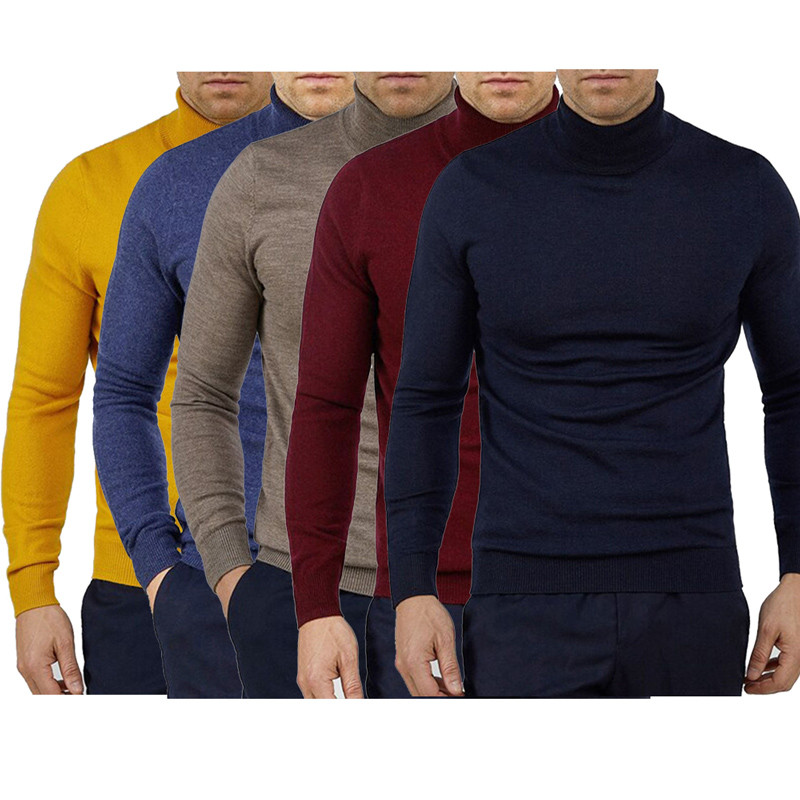 2024 New Custom High Quality Turtleneck Men Clothing Men Designer Sweater Winter knitted Plain Sweater