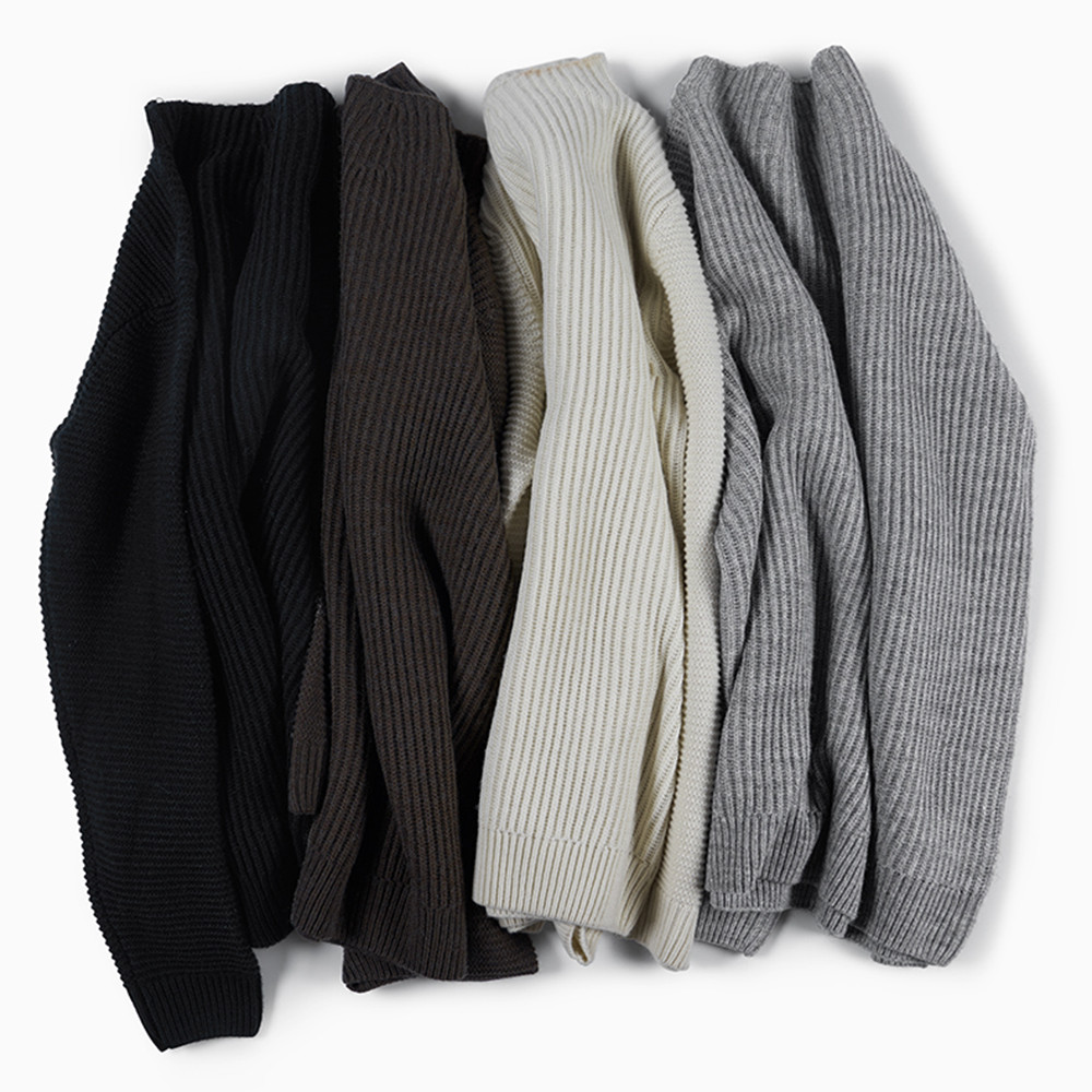 Custom jacquard sweater men knitting cotton sweater for man