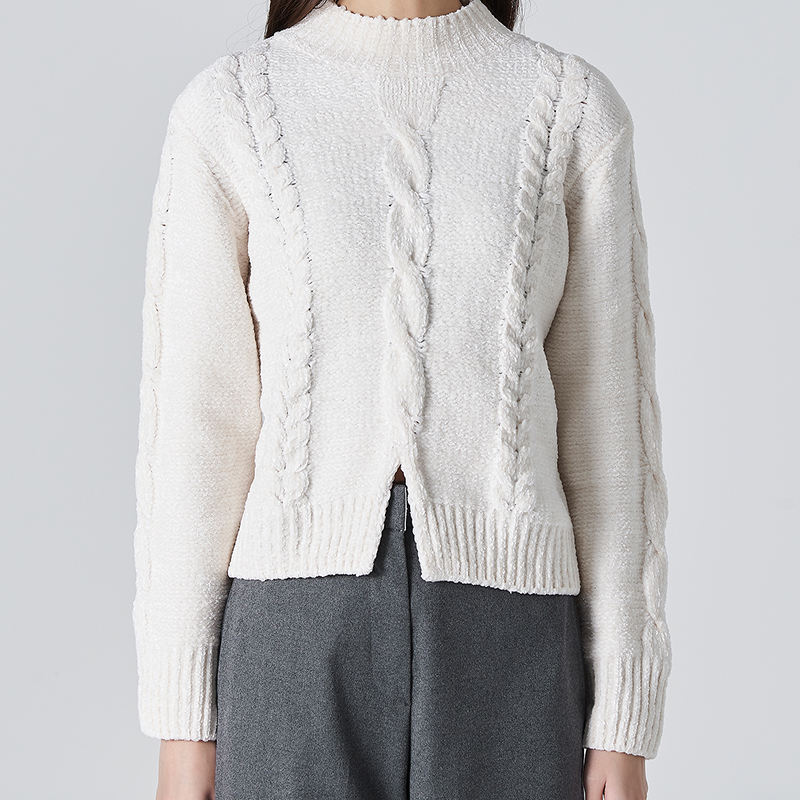 New ladies winter basic pullover design knitted cotton women sweater New ladies winter basic pullover design knitted cotton women sweater