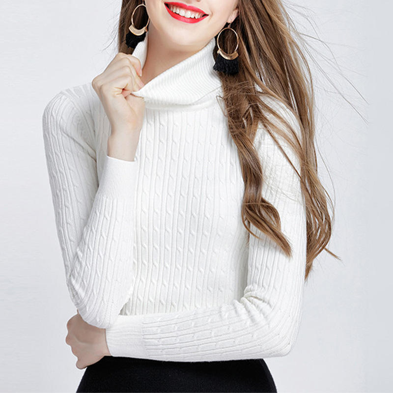 2024 Cheap Hot Sale Fashion High Neck Sexy Woman Hollwo Out Girls Woman Sweater for Wholesale